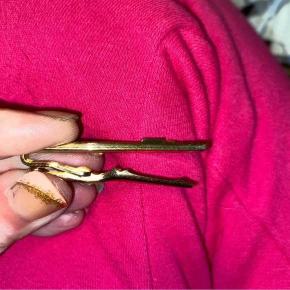 Vintage 1950's Swank Initialled Tie Bar Clip - Picture 5 of 8